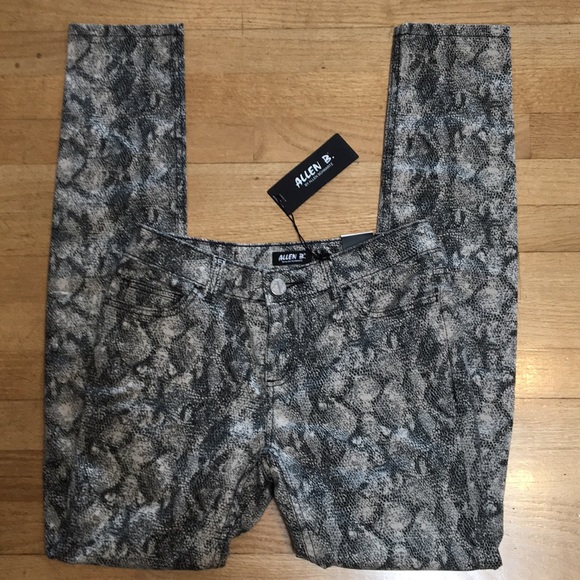 Allen B. By Allen Schwartz Denim - Allen B Snakeskin Print Denim Skinny Jeans 4 NWT
